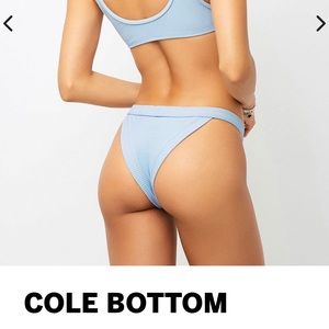 SALE NWOT frankies bikini “cole” bottom cloud blue